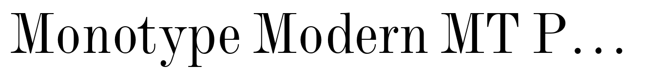 Monotype Modern MT Pro Condensed
